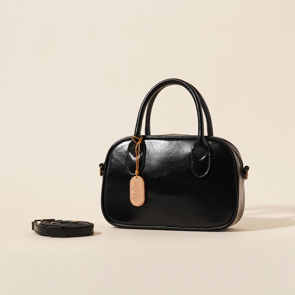 Die erste Schicht Rindsleder 2025 Herbst und Winter echtes Leder Damenhandtasche Retro und alt Pendeln schlicht und vielseitig einzelne Schulter Umhängetasche