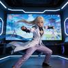 Disfraz Cosplay de Lumine Aether de Genshin Impact con Tejido de Poliéster para Role Play de Anime