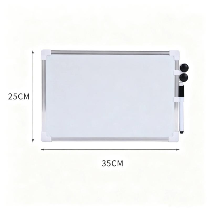 Wall-Mounted Double-Sided Magnetic Aluminum Whiteboard With Two Magnets And Whiteboard Marker With Eraser For Teaching Learning