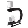 Portable U-Shaped Handheld Stabilizer with Flash Mount for SLR Cameras and Mobile Phones