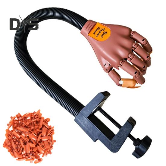 

1 комплект, модель руки для практики маникюра, гибкие наборы для тренировки ногтей, регулируемые наборы пальцев для начинающих 1 Set