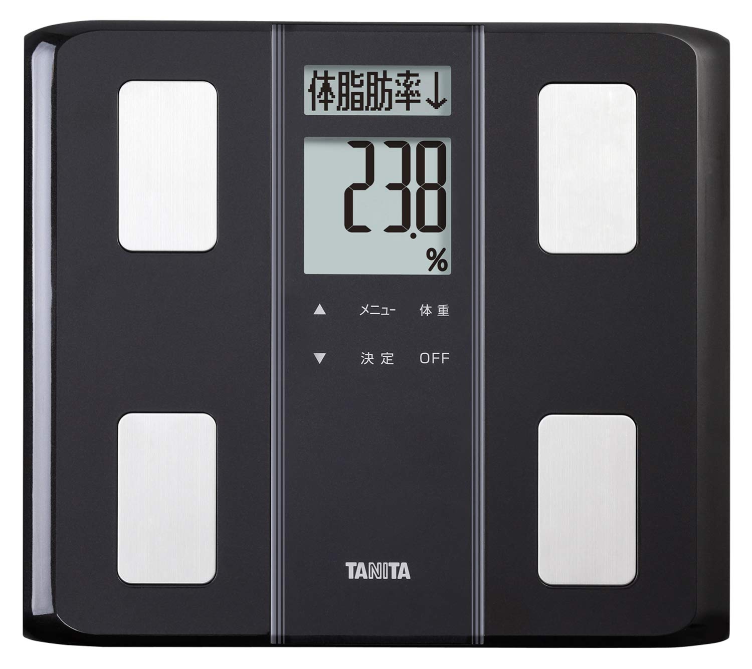 

Tanita Склад тіла Зроблено з подвійним РК-дисплеєм для зручного зберігання Ваги, 50 г, Японія, Чорний, BC-331 BK, Зчитування, Підлогові чорний
