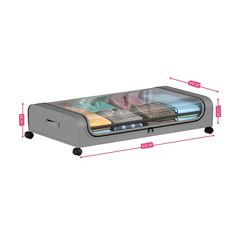 Underground Storage Boxes Bedroom Sliding Containing Box Large Clear Dust-proof Storage Bin Clothing Organizer with Lid Boxes