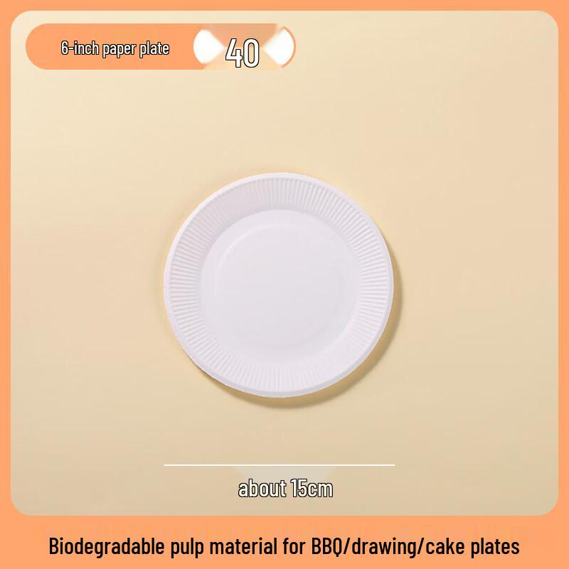 ZISIZ Disposable Round Paper Plates