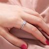 Trendy European & American Adjustable Zircon Rectangle Gemstone Ring for Women