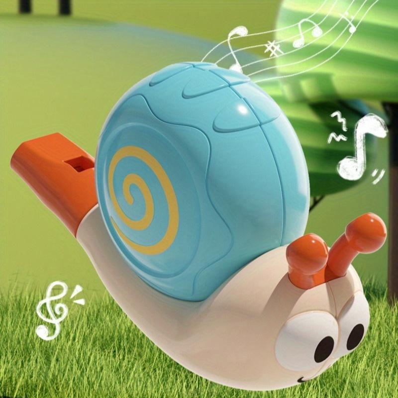 2 szt. Uroczy gwizdek ślimak z ekspresyjnymi oczami Instrument do nauki muzyki dla małych dzieci, Rozwój motoryki małej Rozwój językowy, Bezpieczny nietoksyczny dmuchany
