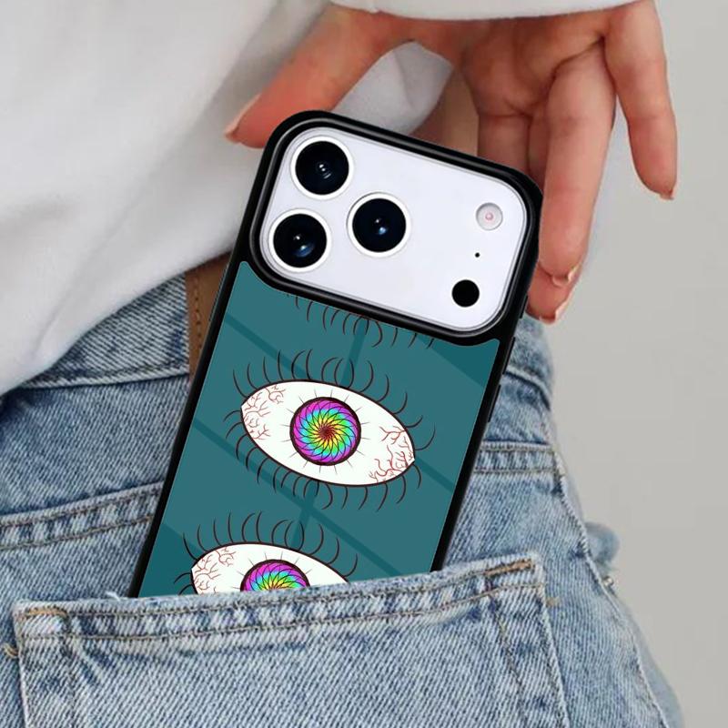 CRAZY EYEBALL PATTERN Phone Case for iPhone 16e 15 14 13 12 17 Pro Max Plus Air 17pro Cover Coque