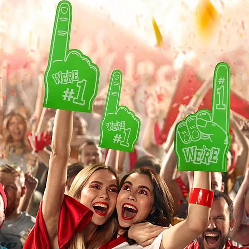 Evrensel Büyük Köpük Parmaklar Ponpon El Spor Etkinliği Tezahürat Avuç İçi Parti Aksesuarları 1 Numaralı Köpük Fan Parmak