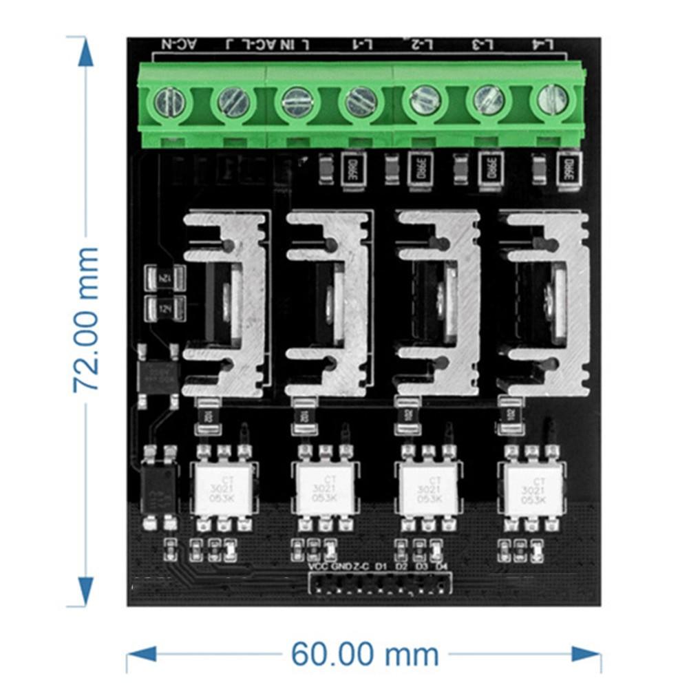 1pc 3.3V/5V 4-Channel AC Dimmer Module For Microcontroller Power Modules For Water Pump Ventilation Systems