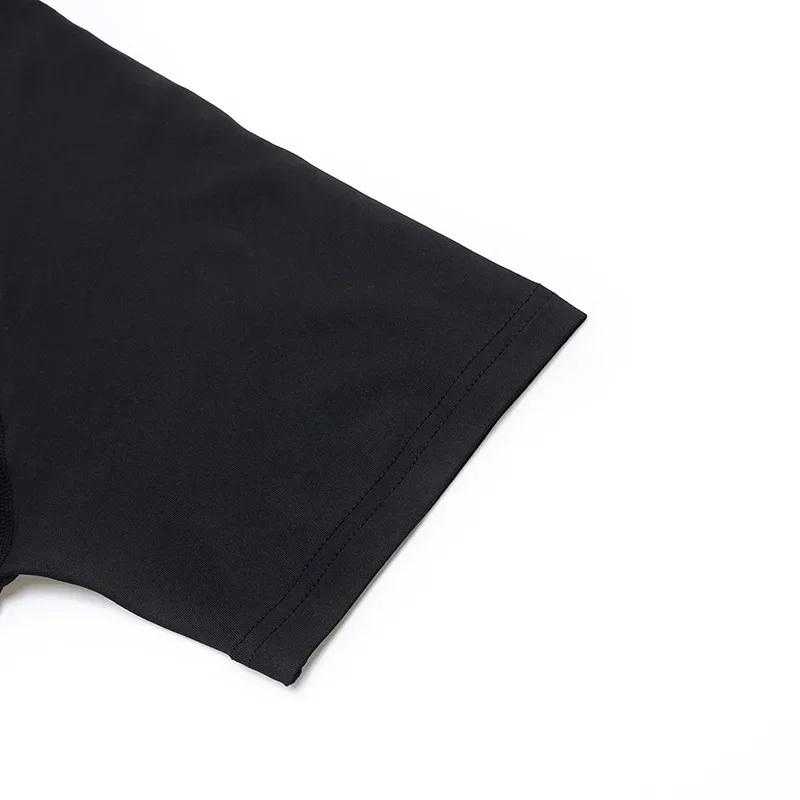 Men's Quick-drying Short-sleeved Fitness Gym Running Fashion Breathable Workout T-shirt Training Casual Compression Slim Tight Fit Tops