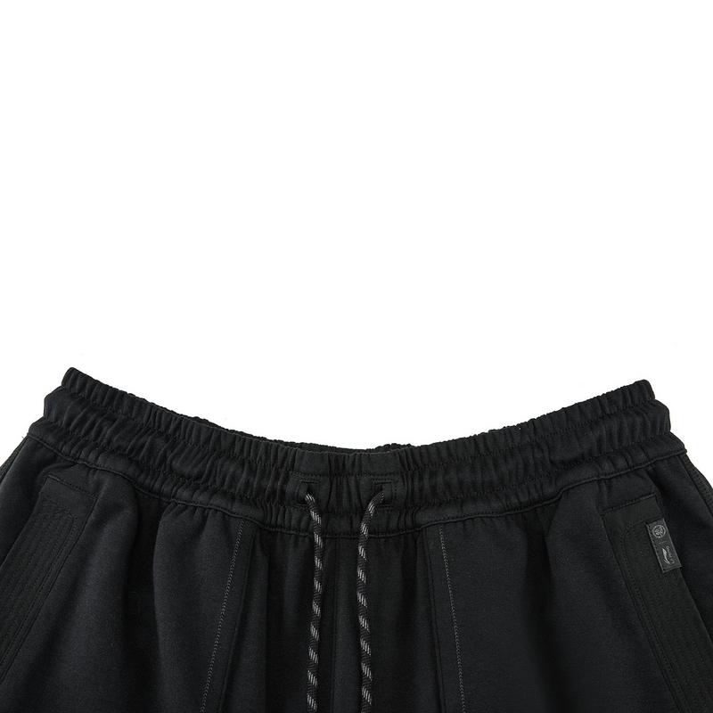 Li Ning X Jackie Chan Collaboration Kung Fu Series Comfortable Casual Shorts Unisex Shorts Black AKSW175-2
