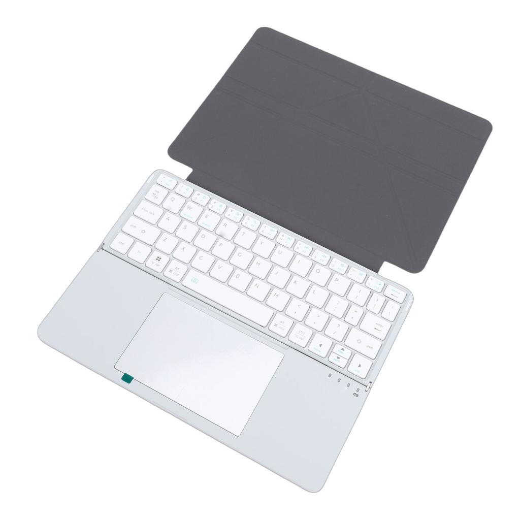   Keyboard with Touchpad Multifunctional Quiet Typing Rechargeable Foldable 64 Key Keyboard for Laptop Tablet