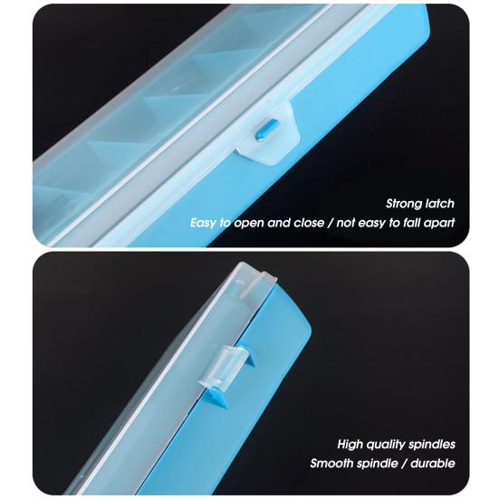 Tough Fishing Tackle Box Multi Grids Lightweight Double Layer Fishing Bait Box Fishing Accessory