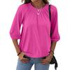 Women's Summer Style Pullover Round Neck Loose Three-quarter Sleeve T-Shirt for Women