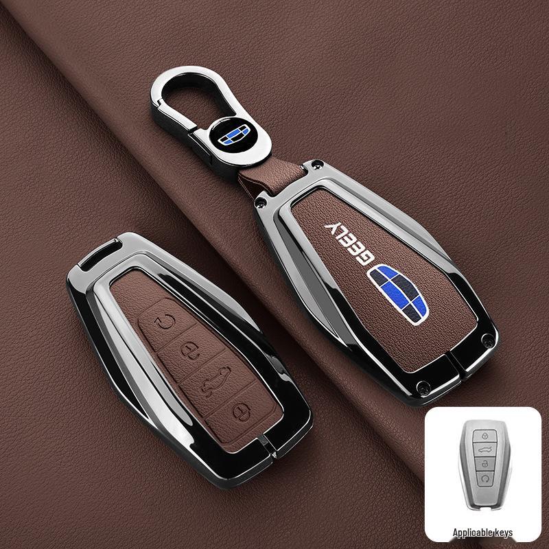 Premium Protective Key Cover for Geely Emgrand: Fits 26 Models including Xingyue L, Xingrui, Boyue L, Haoyue, Bin Yue – Men's Buckle Design