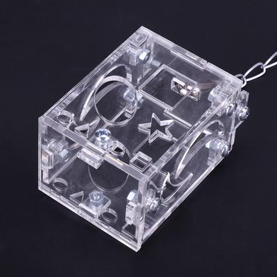 Acrylic  Feeder, Transparent High Temperature Proof Puzzle Food Basket with Different Shapes Lattices for Birds  Hamster