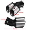 General Motors Exhaust Pipe Tail Throat Muffler Double Hole 63mm Stainless Steel Automotive Gas Pipe Tail Muffler Tip Tube