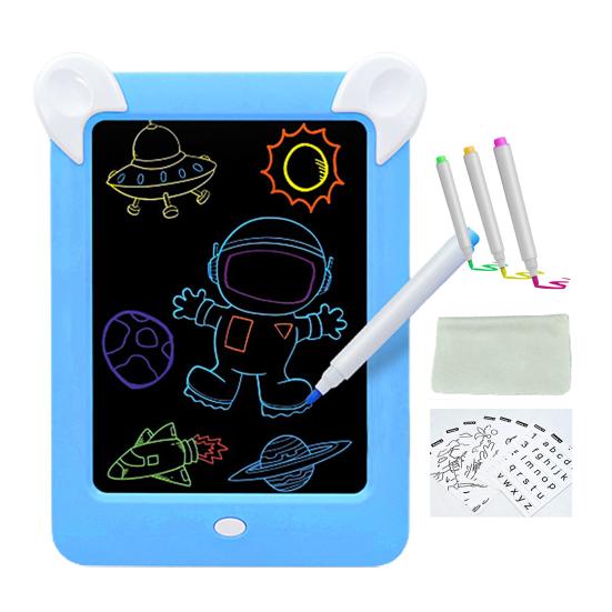 1 Set Scribbler Board Colored Lighting Eye Protection Plastic 3D Children Magic Drawing Board Kids Toy