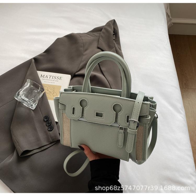 High Sense Fashion Portable Kelly Bag Women 2025 New Simple Retro Messenger Bag Niche Design Commuter Bag