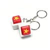 Keyboard Switch Fidget Toy Five-Star Flag Keyboard Clicker Fidget Toy 3D Printed Decompression Button Keychain Portable Stress