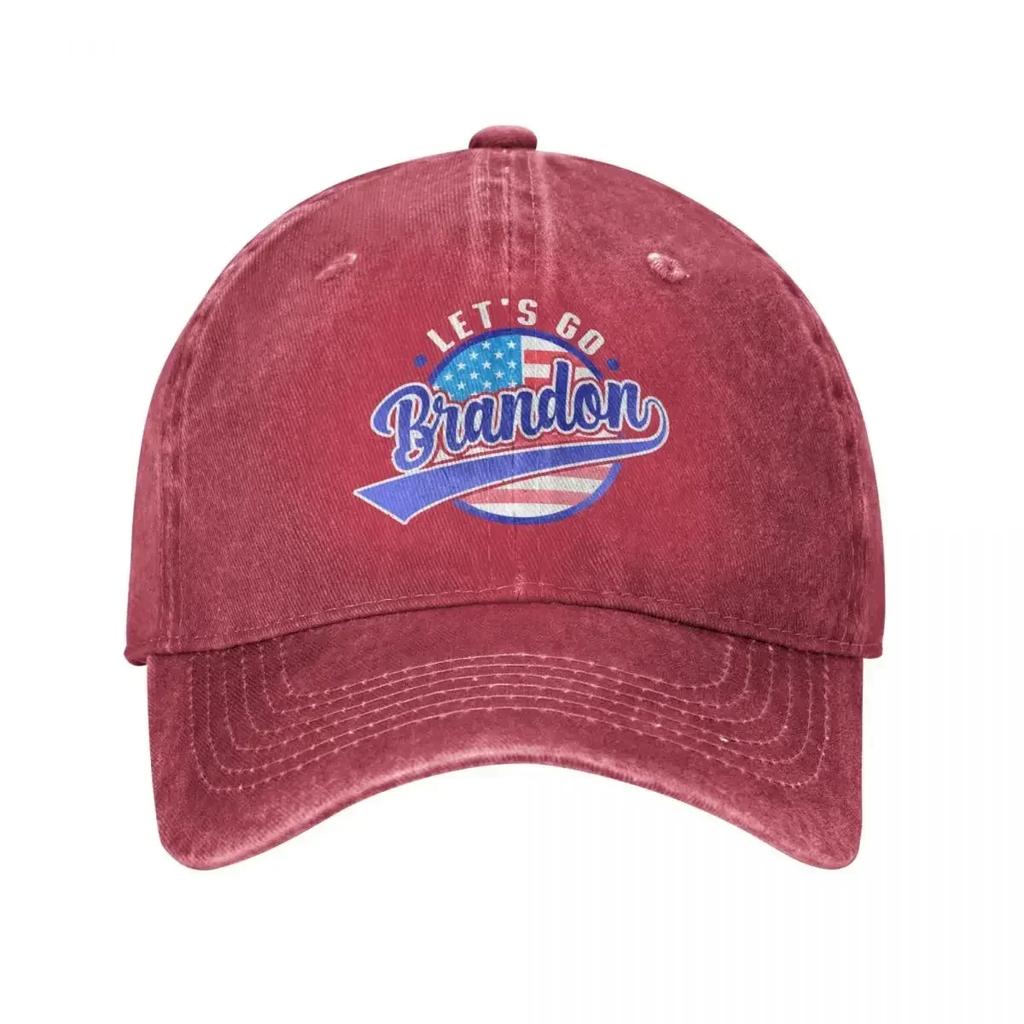 Lets Go Brandon Fjb Baseball Caps Casual Distressed Denim Sun Cap For Men Women Outdoor Workouts Gift Caps Hat