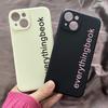 Phone Case for IPhone 16e 16 15 14 13 12 11 Pro Max XS XR XSMax Plus Simple English Letters Fashion Luxury Couple Soft Cover