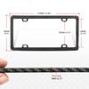 100% Real Black Carbon Fiber License Plate Frame Silm 4 Holes With Screws Caps Complies With US Canadian Mexico Standards License Plate Covers Frames