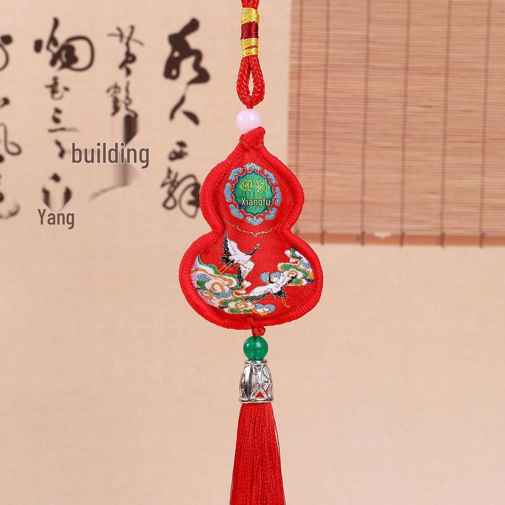 Dragon Boat Festival Gourd Pendant: Traditional Embroidered Sachet, Portable Ancient Style Scent Bag, Car Charm, Lucky Gift