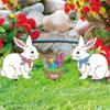 Easter Decorations Outdoor Yard Signs  Easter Gnomes Bunny Eggs  Basket  Signs With Stakes For Spring Easter  Garden Yard Decorations Outside