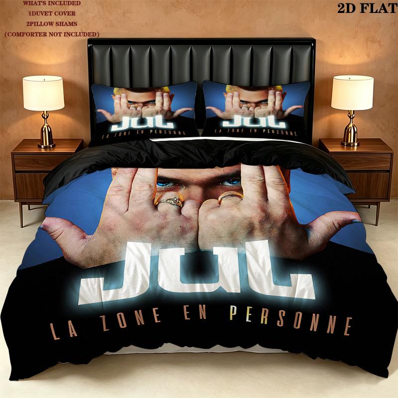 Jul C'Est Pas Des Lol Pattern Bedding Quilt Set Quilt Cover Pillowcase Home Birthday Gift(1 * duvet cover + 2 * pillowcase, without core)