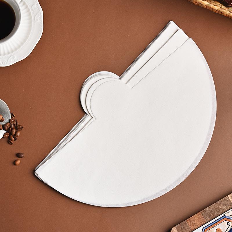 Square Drip Coffee Filter Paper, Ear-Hanging, Semi-Circular, Disposable Pour-Over Filter