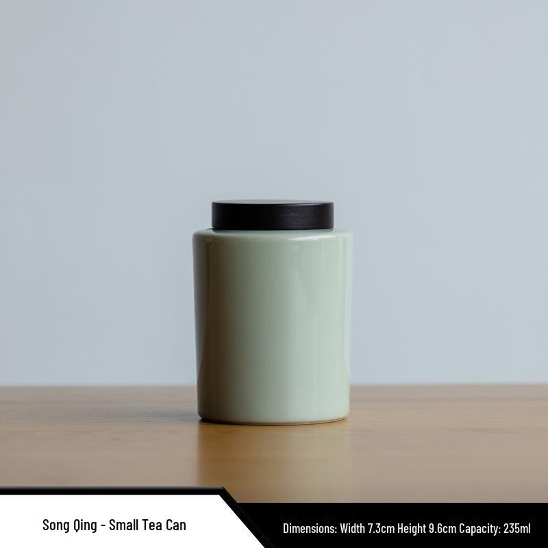 Moisture-Proof Jade White Porcelain Tea Caddy - High-Grade Sealed Ceramic Storage Jar with Custom Logo