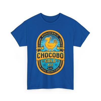 T-shirt Unisex Emblema Birra Oro Chocobo. Videogiochi Final Fantasy. Moogle. JRPG