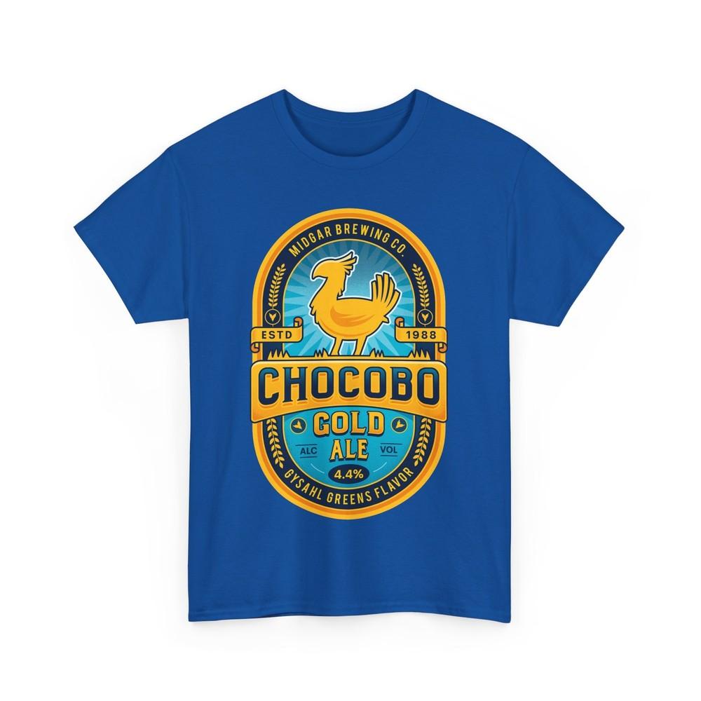 

Chocobo Gold Beer Emblem Unisex T-Shirt. Final Fantasy Video Games. Moogle. JRPG 2XL