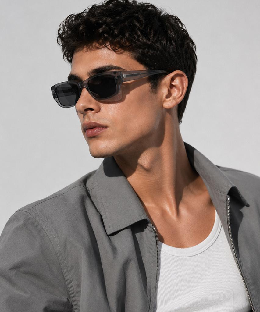 Tuditeo Vo Wide Square Bold Sunglasses C2 Gray