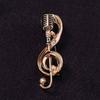 Lapel Brooch Singer Party Lapel Pin Music Note Brooch Microphone Brooches Enamel Pin Brooches Pin