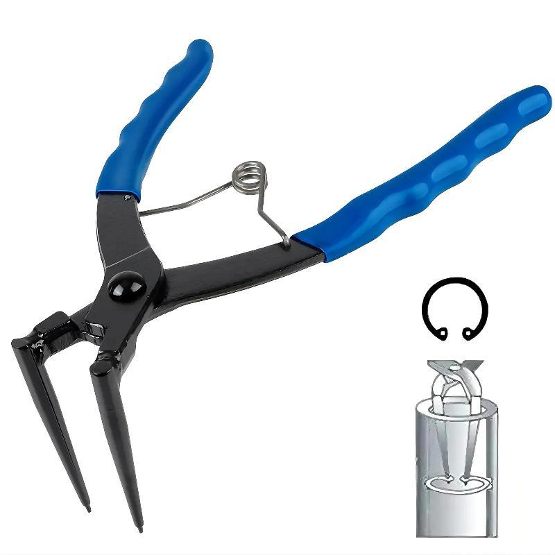Heavy Duty Internal Snap Ring Pliers 90 Degree Straight Tip Long Nose Circlip Pliers for Professional Auto Maintenance