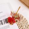 24K Gold Rose with Gift Box: Luminous Single Gold Foil Gilded Rose for Chinese Valentine's Day