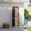 Vidaxl Firewood Rack, Brown, 40X45X170 Cm, Galvanized Steel