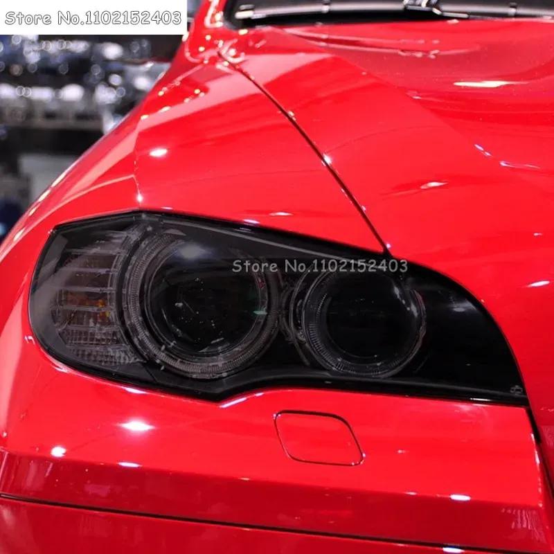 2 Pcs For BMW X6 M E71 2008-2014 Car Headlight Tint Black Protective Film Front Light Transparent TPU Sticker Accessores