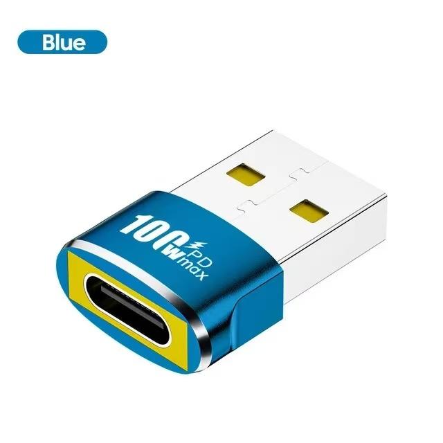 1/2/5Pcs USB To Type C OTG Adapter USB USB-C Female To USB Male PD100W Fast Charging OTG Connector For PC Macbook Samsung