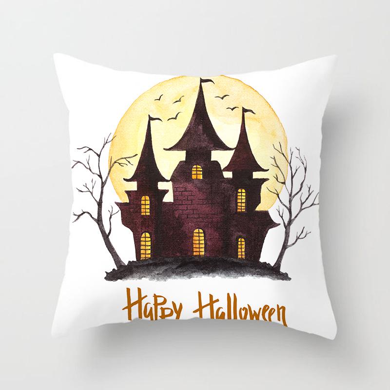 New Halloween Series Peach Leather Velvet Pillowcase Festive Decoration Home Sofa Pillow Cushion Cover