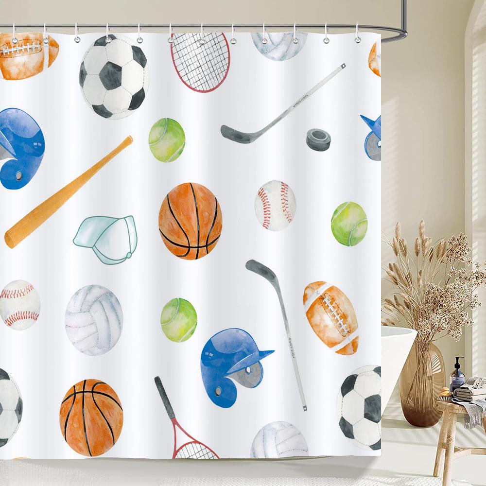 1 pack Children's cartoon style polyester shower curtain waterproof cloth bathroom partition curtain home decorative curtain