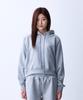 CRUSHST Slimline Crop Sweat Raglan Hoodie Gray