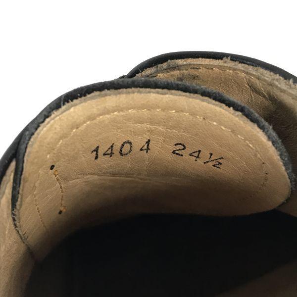 Vintage/LANCEL POLO CUP/Leather Full Brogue Wingtip Shoes/24.5/Black/BLACK/Closed Lacing Business Dress Shoes(USED)