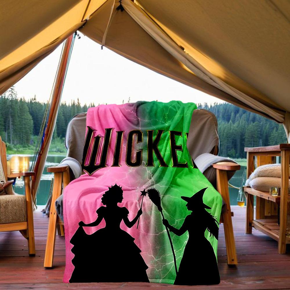 1pc Wicked Outdoor Blanket Lightweight Flannel, Soft & Warm, All-Season Use for Sofa, Outdoor, Camping, Living Room, Office115