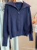 Elegant Korean Style Women's Long-Sleeve Lapel Cardigan Sweater