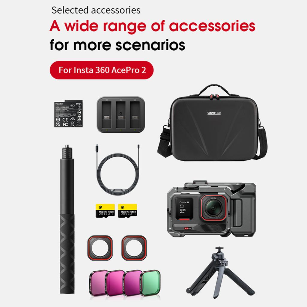 For Insta360 Ace Pro 2 Camera Accessories Case Mini Bag Collection Portable Travel Storage Bag For Ace Pro 2 Digital Camera