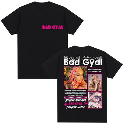 T-shirt Graphique Album Rapper Bad Gyal Mode Hip Hop T-shirts Harajuku Oversize Coton Homme Femme Décontracté Y2K T-shirt Streetwear