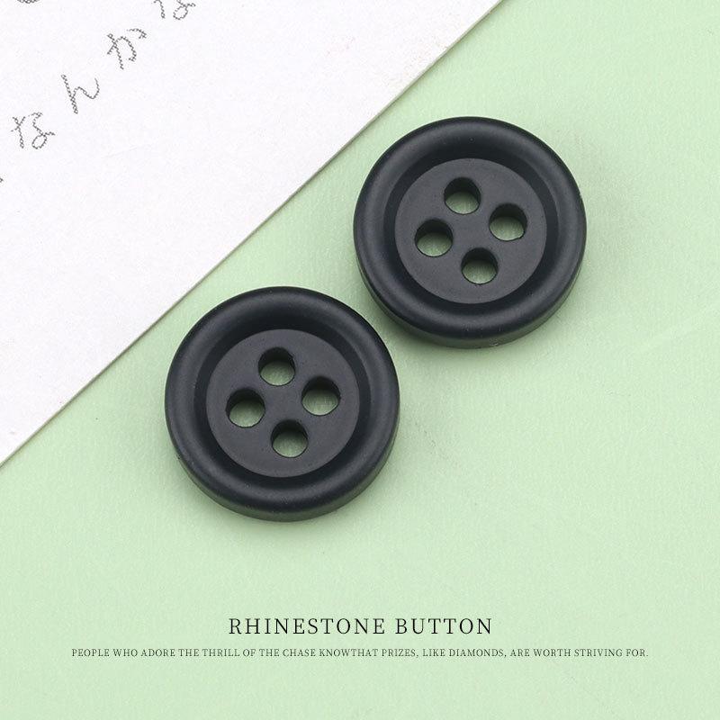 5pcs Color Round Edge Four Eyes Resin Buttons Buttons Shirt Accessories Women'S Shirts Versatile Clothes Decorative Buttons Small Buttons